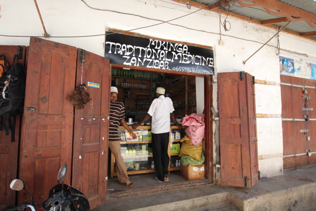 Small store in Stone Town, which is also named Mji Mkongwe (Swahili for "old town"). Stone Town is the historic part of Zanzibar City, which is the main city of Zanzibar island. Zanzibar is a semi-autonomous part of Tanzania in East Africa.