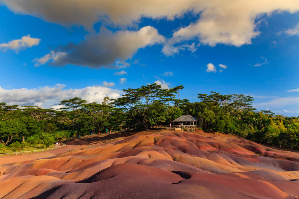 Chamarel - seven coloured earths on Mauritius island.
